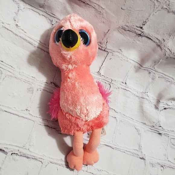 Ty Beanie Boos 6-inch GILDA Pink Flamingo Plush Stuffed Animal Toy Year 2017 - Picture 11 of 11